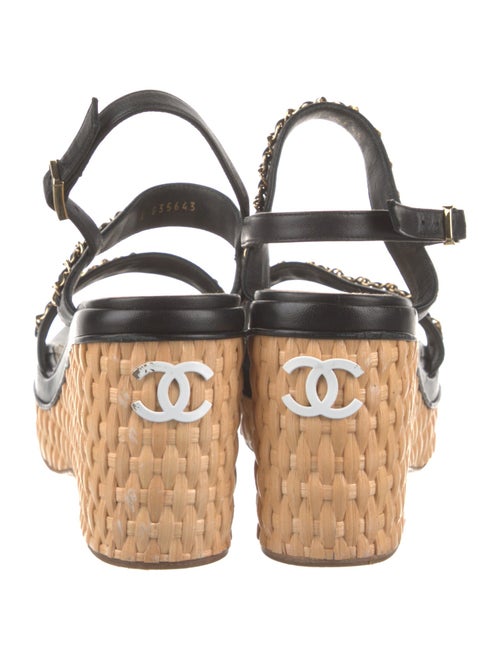 Chanel 2020 Interlocking CC Logo Slingback Sandals