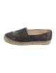 Chanel Interlocking CC Logo Leather Espadrilles