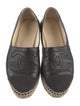 Chanel Interlocking CC Logo Leather Espadrilles