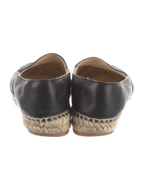 Chanel Interlocking CC Logo Leather Espadrilles