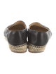 Chanel Interlocking CC Logo Leather Espadrilles