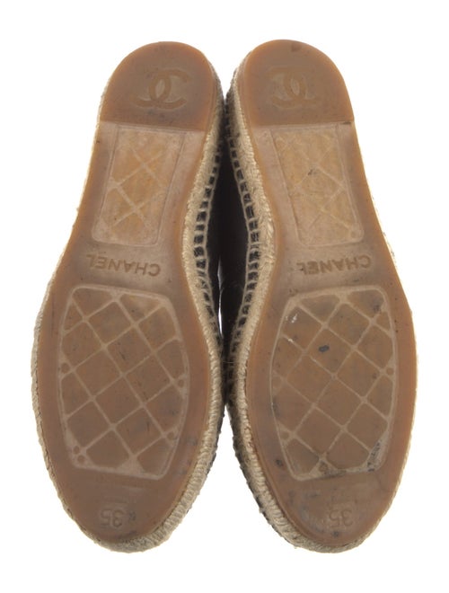 Chanel Interlocking CC Logo Leather Espadrilles