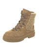 Chanel Interlocking CC Logo Suede Combat Boots