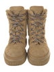 Chanel Interlocking CC Logo Suede Combat Boots