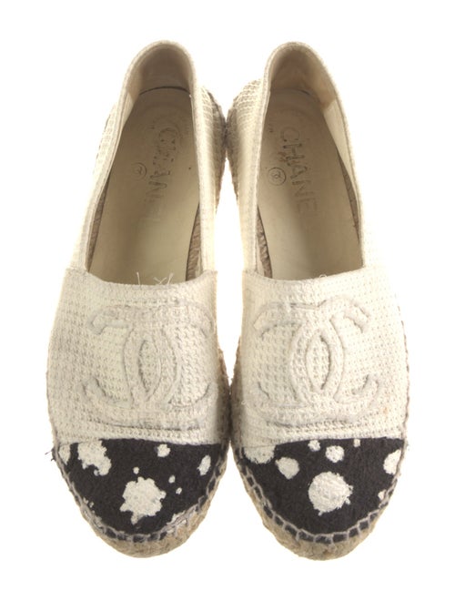 Chanel Paint Splatter Interlocking CC Logo Espadrilles