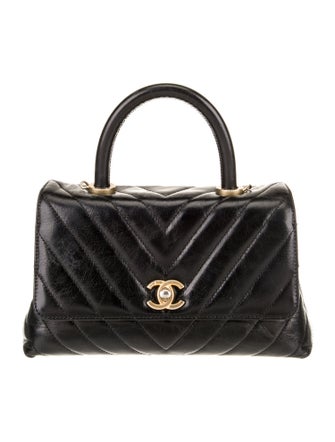 Chanel Mini Chevron Coco Handle Bag