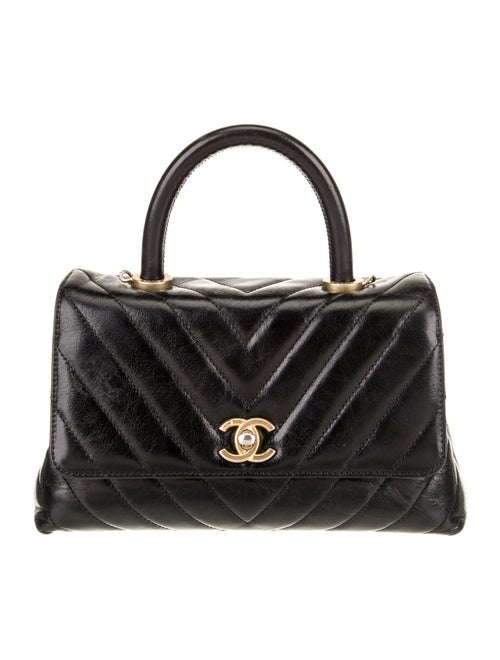 Chanel Mini Chevron Coco Handle Bag