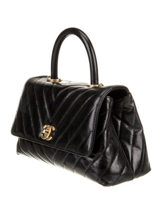 Chanel Mini Chevron Coco Handle Bag