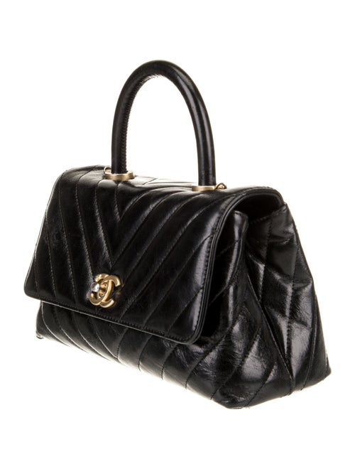 Chanel Mini Chevron Coco Handle Bag