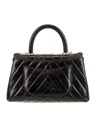 Chanel Mini Chevron Coco Handle Bag
