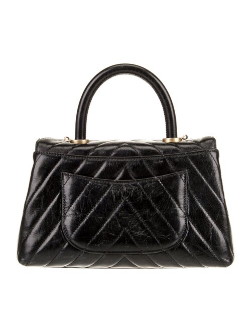 Chanel Mini Chevron Coco Handle Bag