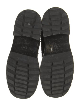 Chanel Interlocking CC Logo Tweed Combat Boots