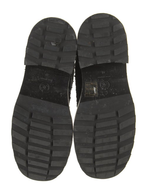 Chanel Interlocking CC Logo Tweed Combat Boots