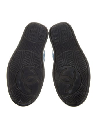 Chanel Interlocking CC Logo Suede Sneakers