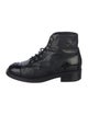 Chanel 2021 Interlocking CC Logo Combat Boots