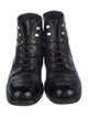 Chanel 2021 Interlocking CC Logo Combat Boots