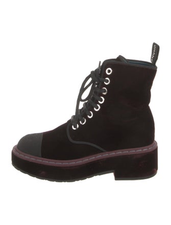 Chanel 2017 Interlocking CC Logo Combat Boots