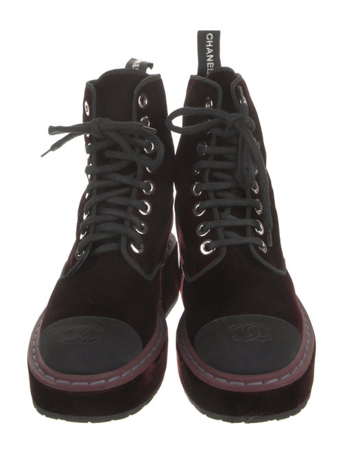 Chanel 2017 Interlocking CC Logo Combat Boots