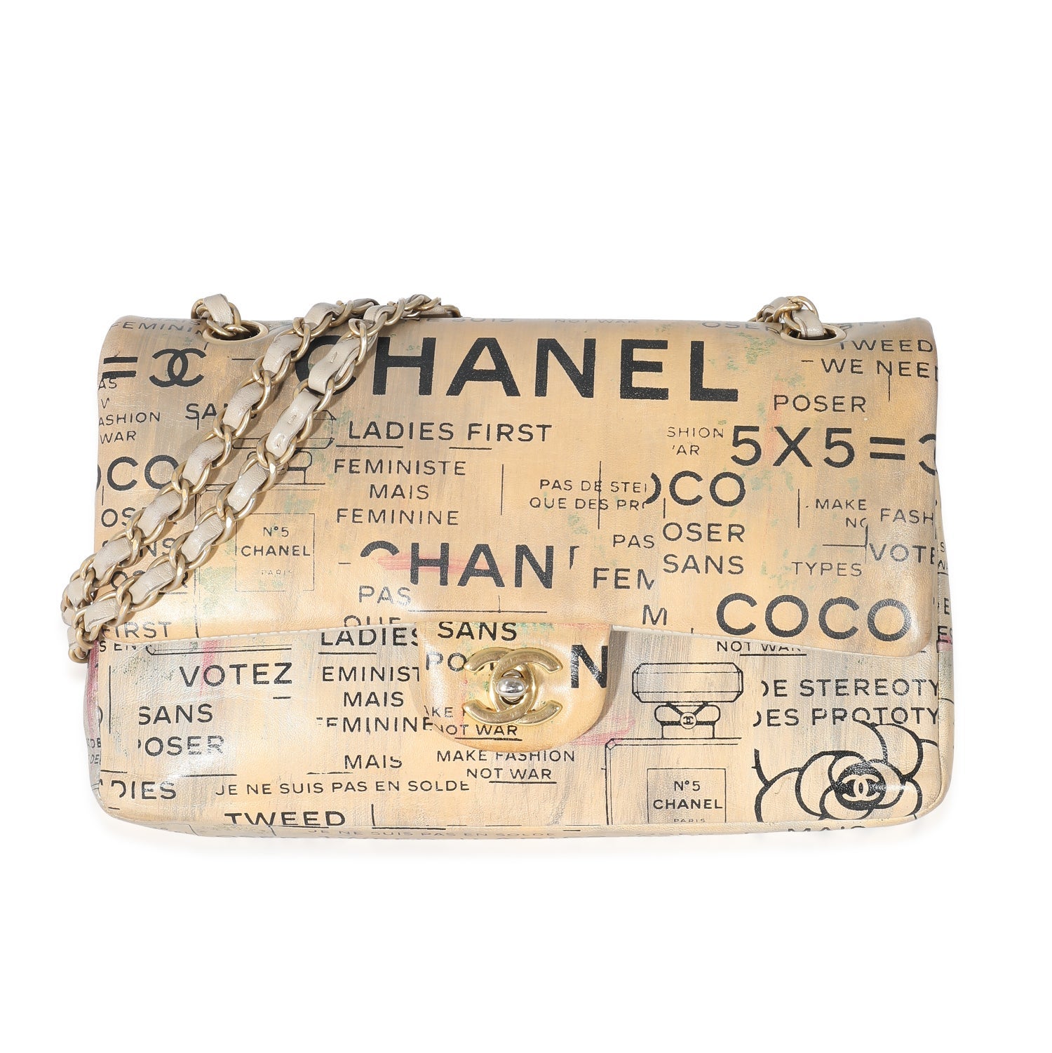 Chanel Graffiti Newspaper Double Flap Medium