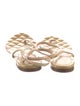 Chanel Interlocking CC Logo Leather T-Strap Sandals