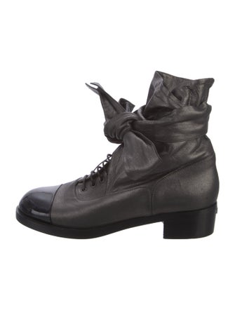 Chanel 2016 Interlocking CC Logo Combat Boots