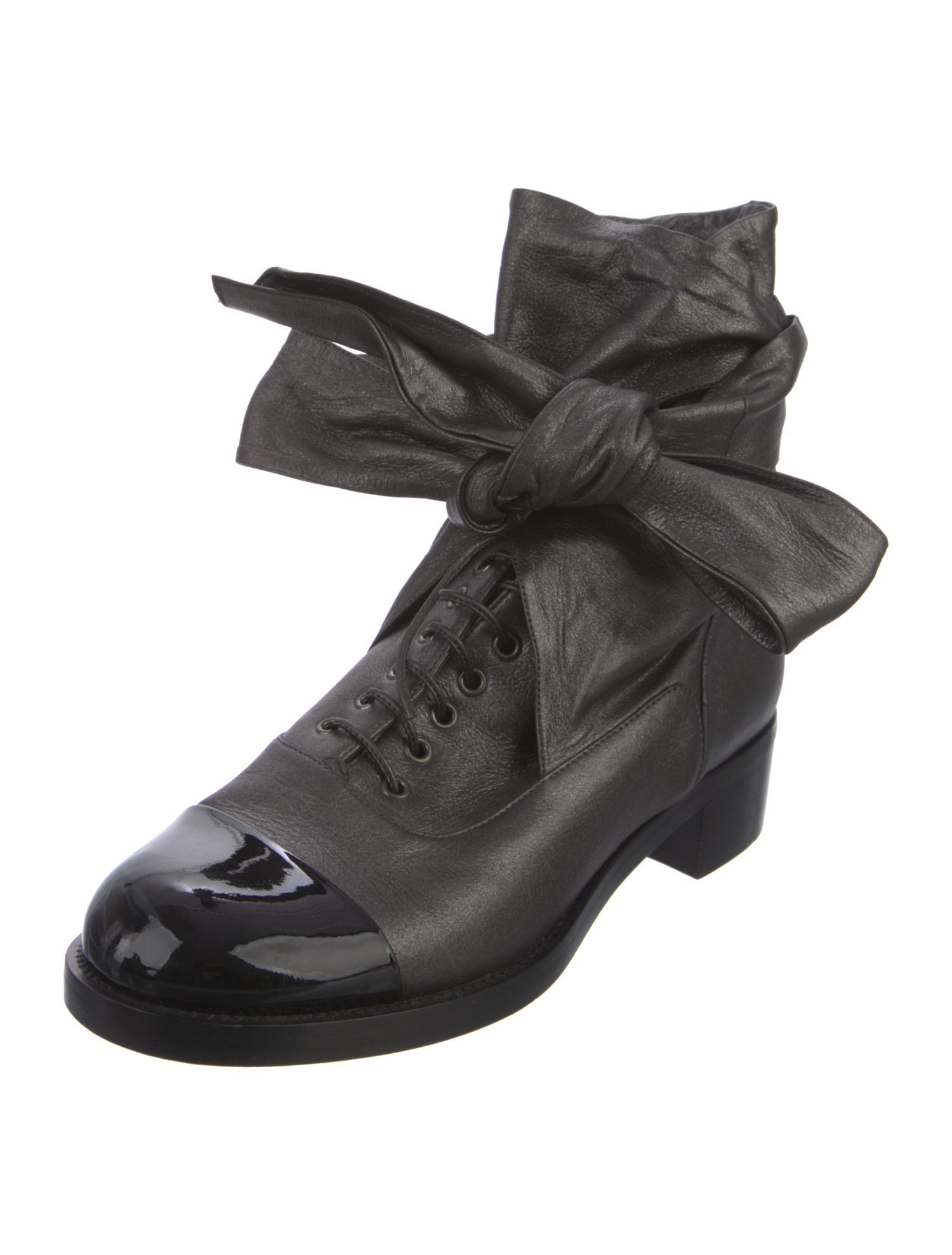 Chanel 2016 Interlocking CC Logo Combat Boots