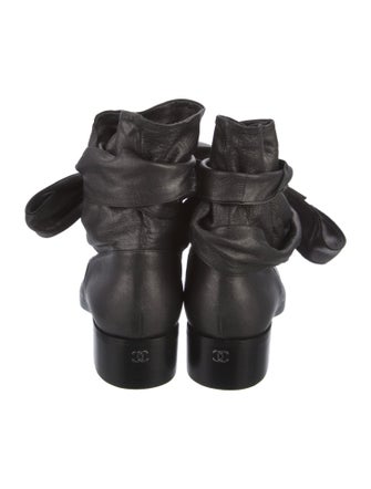 Chanel 2016 Interlocking CC Logo Combat Boots