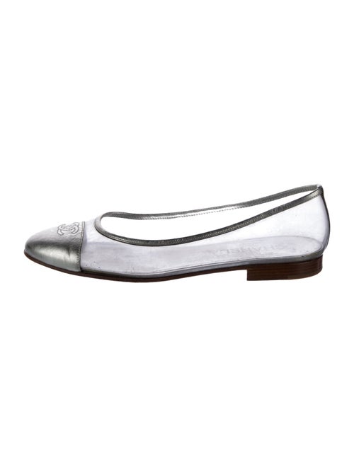 Chanel Interlocking CC Logo PVC Ballet Flats