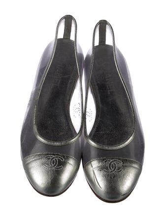 Chanel Interlocking CC Logo PVC Ballet Flats