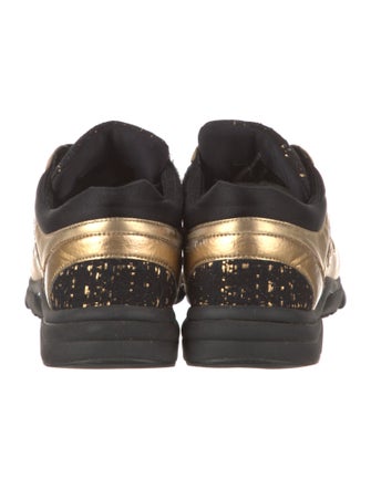 Chanel Interlocking CC Logo Leather Sneakers