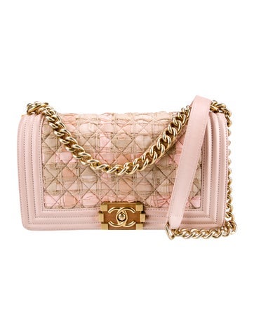 Chanel Shoulder Bags Medium Tweed Boy Bag