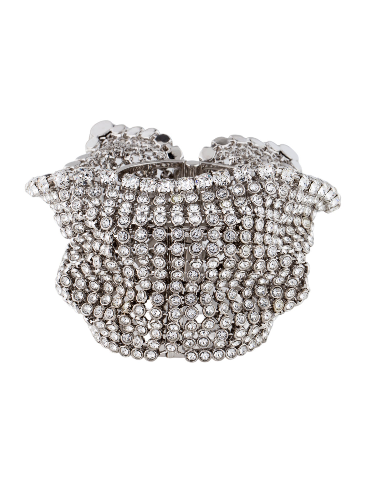 Chanel 2023 Strass Hinged Fringe Bangle