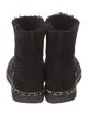 Chanel Interlocking CC Logo Suede Boots