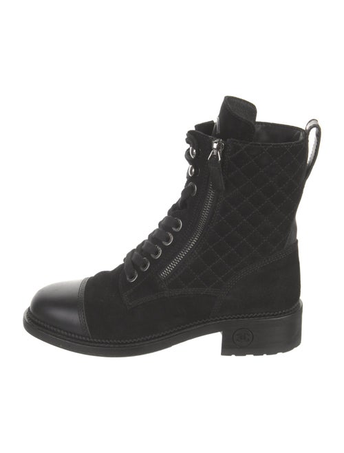 Chanel 2018 Interlocking CC Logo Combat Boots