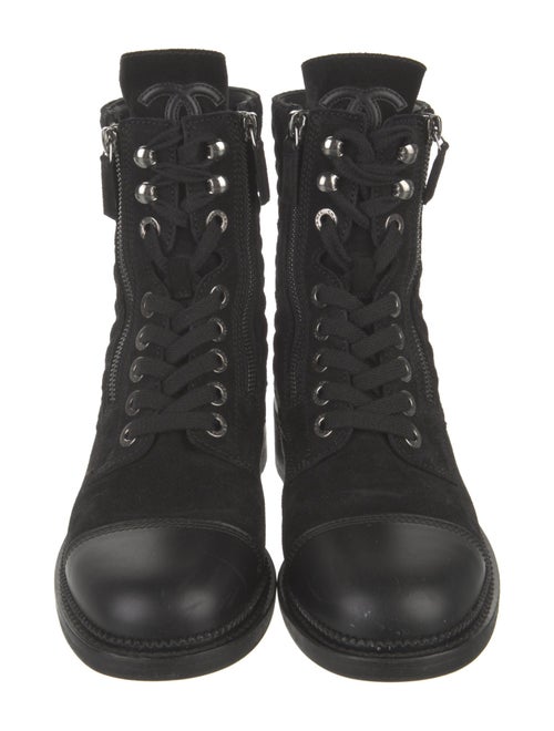 Chanel 2018 Interlocking CC Logo Combat Boots