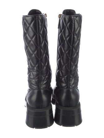 Chanel 2024 Interlocking CC Logo Combat Boots