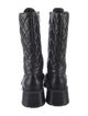 Chanel 2024 Interlocking CC Logo Combat Boots