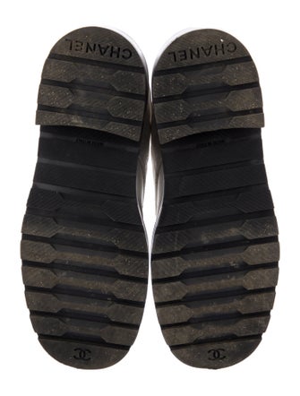 Chanel 2021 Interlocking CC Logo Combat Boots