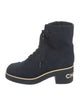 Chanel 2021 Interlocking CC Logo Combat Boots