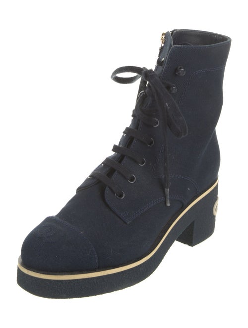 Chanel 2021 Interlocking CC Logo Combat Boots