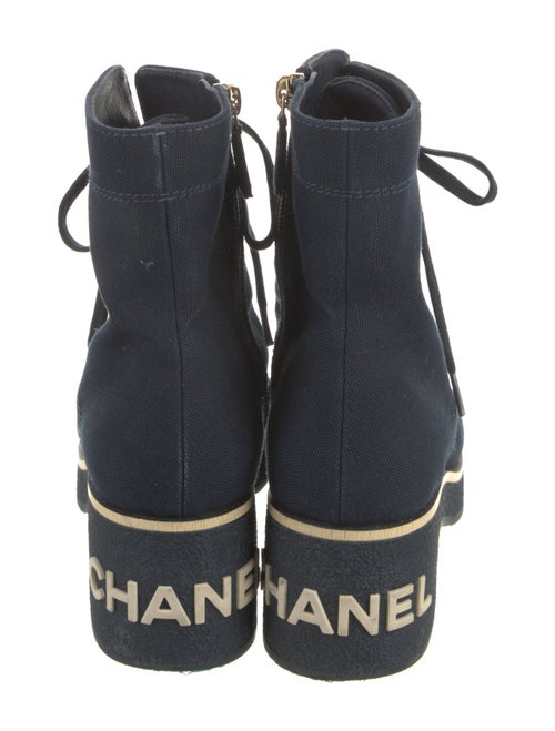 Chanel 2021 Interlocking CC Logo Combat Boots