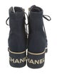 Chanel 2021 Interlocking CC Logo Combat Boots