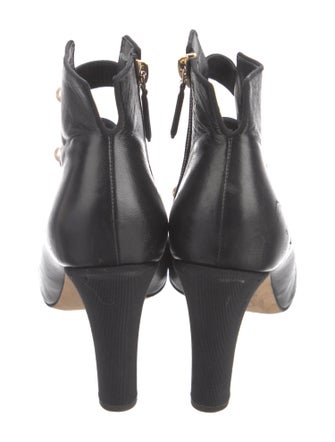 Chanel 2017 Interlocking CC Logo Lace-Up Boots