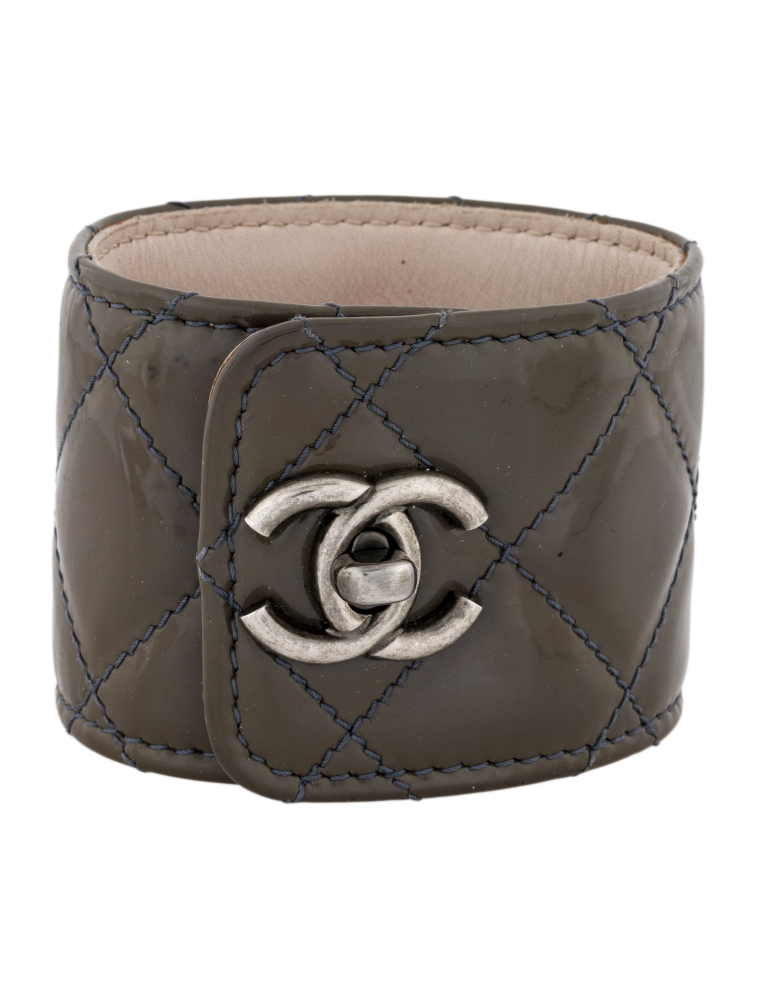 Chanel Leather Quilted CC Turnlock Bracelet