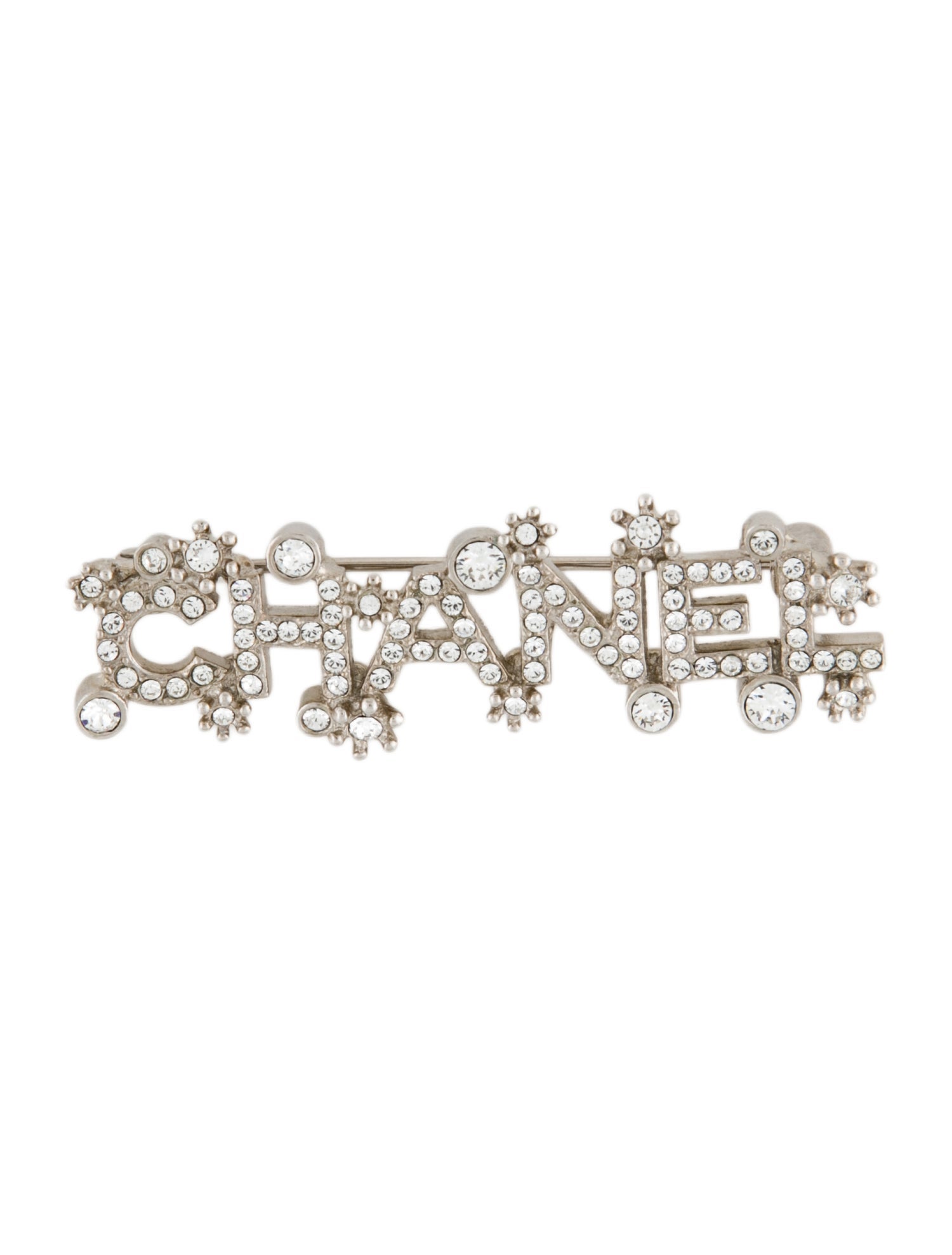 Chanel 2023 Strass 'Chanel' Pin Brooch