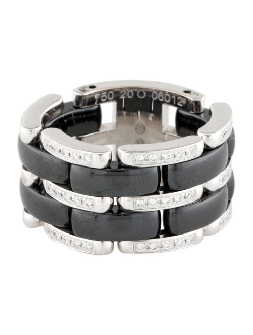 Chanel 18K Diamond Ceramic Large Ultra Ring