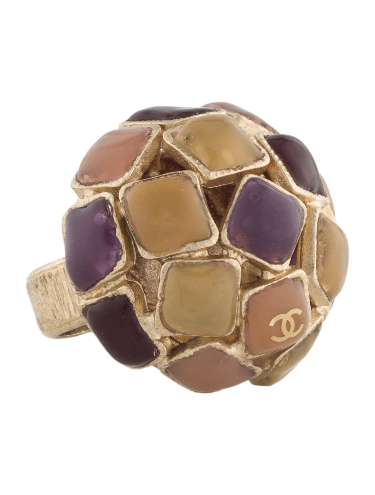 Chanel Resin Dome CC Cocktail Ring