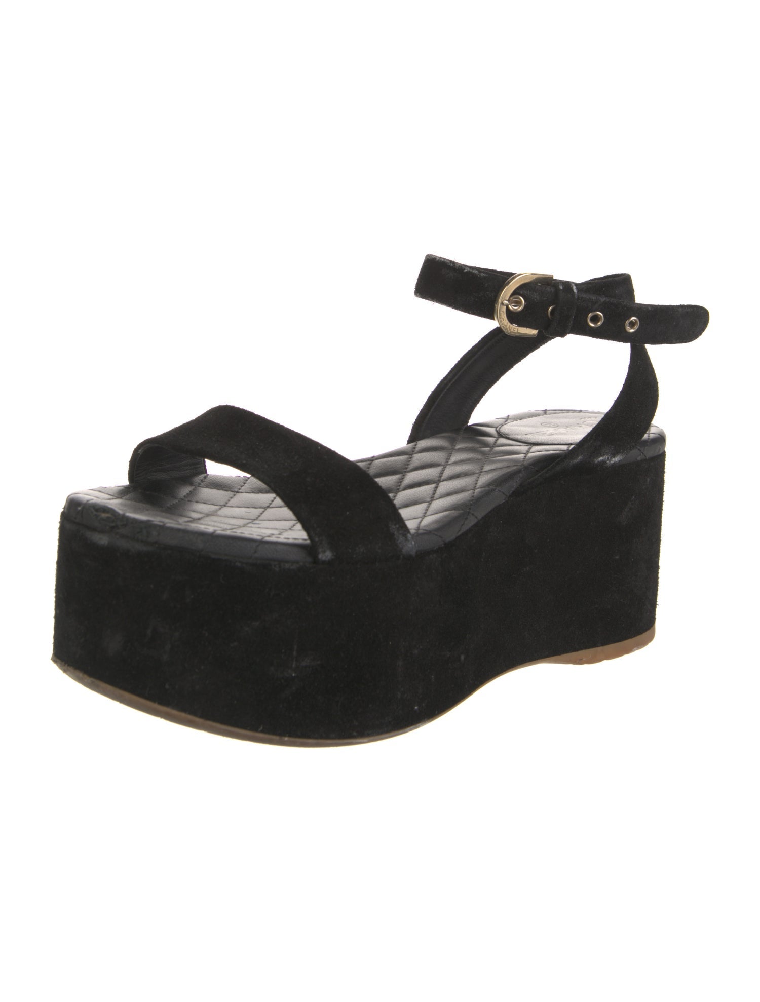 Chanel 2015 Interlocking CC Logo Sandals