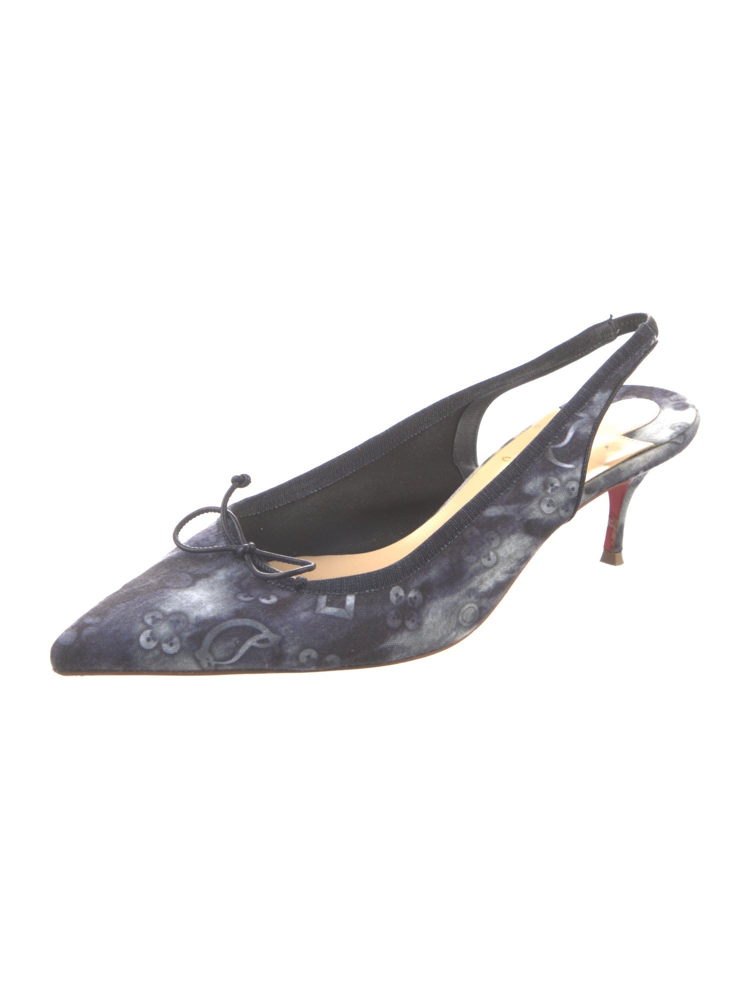 Christian Louboutin Hall Canvas Slingback Pumps