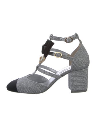Chanel 2024 Interlocking CC Logo T-Strap Pumps